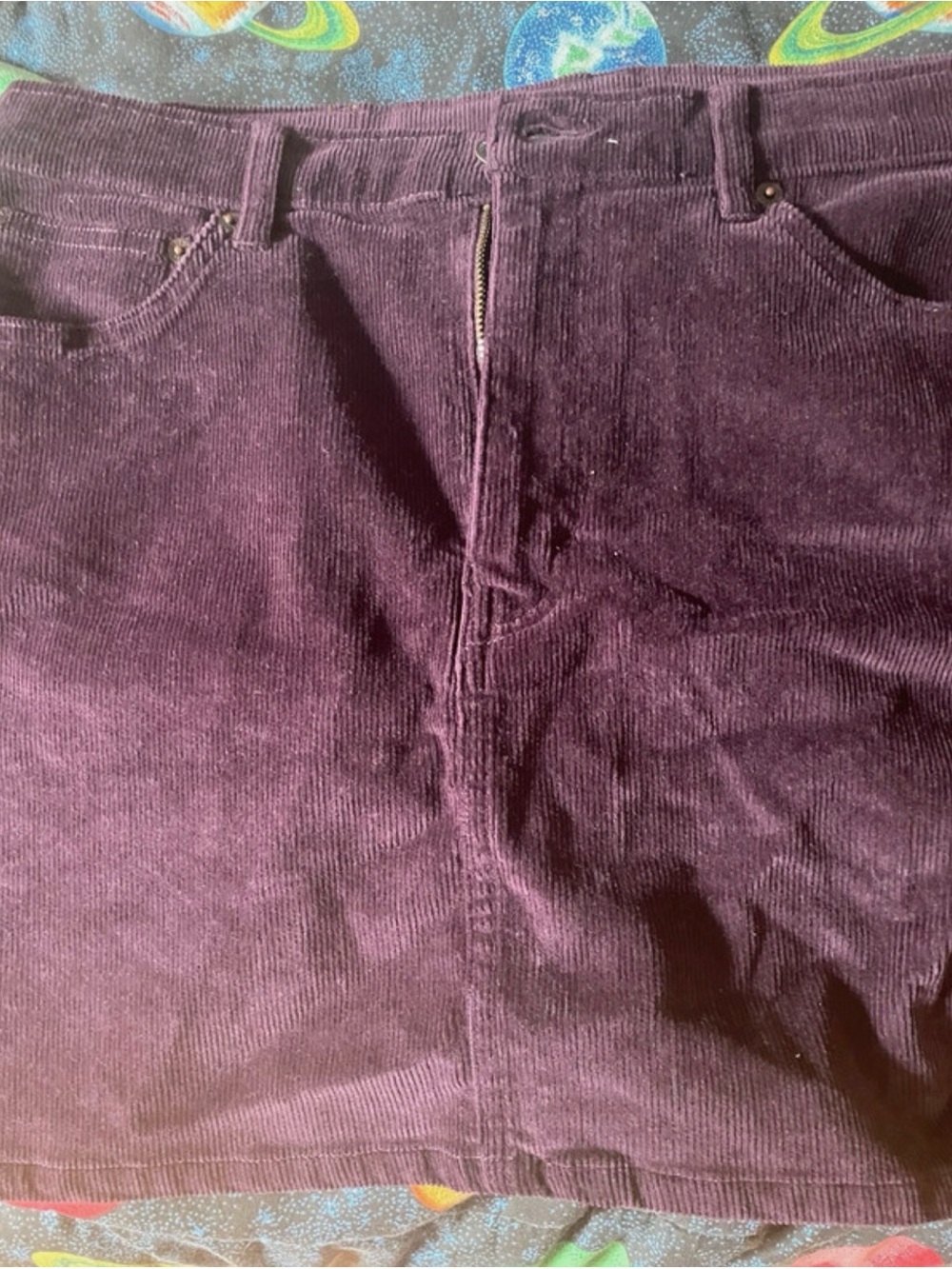 Purple Corduroy skirt - Deep Plum